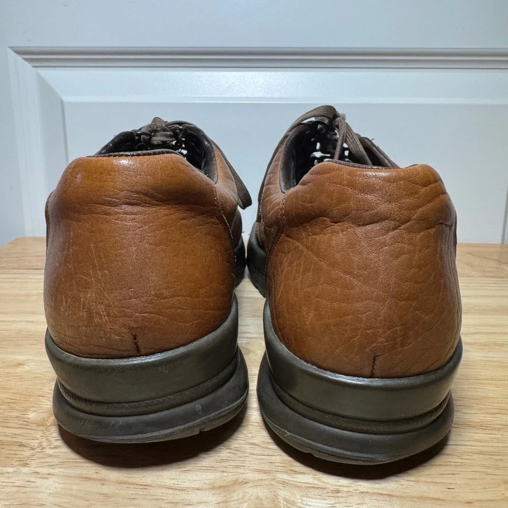 Mephisto Match Runoff Airjet Tan Grain Leather Walking Shoes Mens 10 Made France